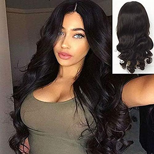 Smartstore Synthetic Straight Full Head Hair Wig for Women Wig Heat Resistant 24 Inches Long Free Wig Cap (Black, Curly)