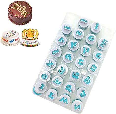 26PCS Plastic Uppercase Alphabet Letter Cookie Cutter Fondant Cake Biscuit Baking Stamps Moulds Decoration Tools