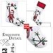 Valery Madelyn 21 inch Red Green White Velvet Christmas Stockings with Sloth and Knit Cuff, Themed with Classic Collection Splendor Tree Skirt (Not Included)