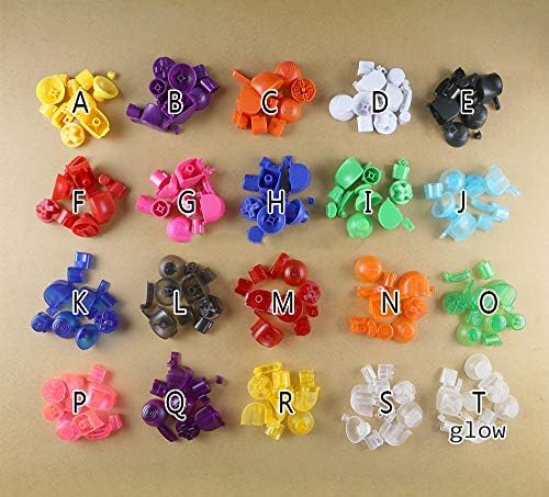 11 in 1 Full Buttons ABXYZ Button Thumbstick Cap Joystick Dpad Buttons for Nintedno Gamecube NGC Constroller (N-Clear Orange)