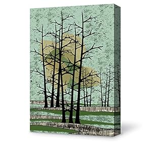 Canvas Wall Art for Living Room,Bedroom Home Artwork Paintings Quiet Forest Ready to Hang - 12x18 inches