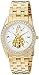 DISNEY Women's Princess Belle Analog-Quartz Watch with Stainless-Steel Strap, Gold, 20 (Model: WDS000239)