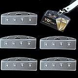 BoNaYuanDa 5 Pieces Frosted Rigid Plastic Horizontal Half Card Holder For Swipe ID Cards
