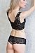 Undies Affair Women's 2 Piece Lingerie Set for Honeymoon Boudoir (Medium, Black)