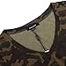 ASMAX HaoDuoYi Womens Camo Camouflage Jersey Longer V Neck Top Tee T Shirt(Small,Camo)