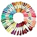 Embroidery Floss Kit,50 Assorted Rainbow Colors Polyester Sewing Skeins Line Cross Stitch Thread Friendship Bracelets String Art Crafts