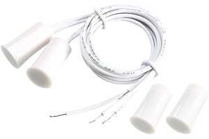 uxcell N.C. Recessed Wired Security Window Door Contact Sensor Alarm Magnetic Reed Switch White RC-33 2pcs