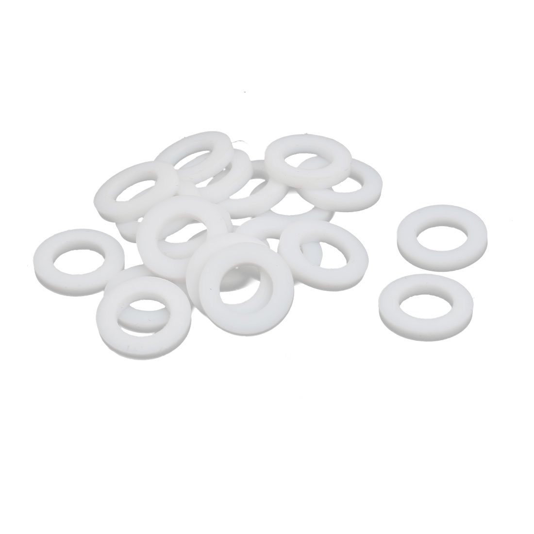 sourcingmap PTFE Flat Washers 14mm OD 8mm ID 2mm Thickness Sealing Gasket for Faucet Pipe Water Hose, White, Pack of 20 — image 1