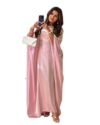RLLJS Women Abaya Dress Ramadan Eid Summer Satin