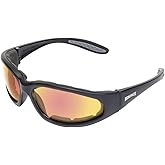 Global Vision Hercules 24 Auto-Darkening Photochromic Motorcycle Sunglasses Black Frame with Red Transforming Lenses Anti-Fog UV400 Shatterproof ANSI Z87.1