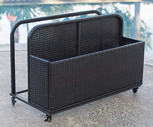 Resin Wicker Raft Caddy With Wheels - By DERMA PAD