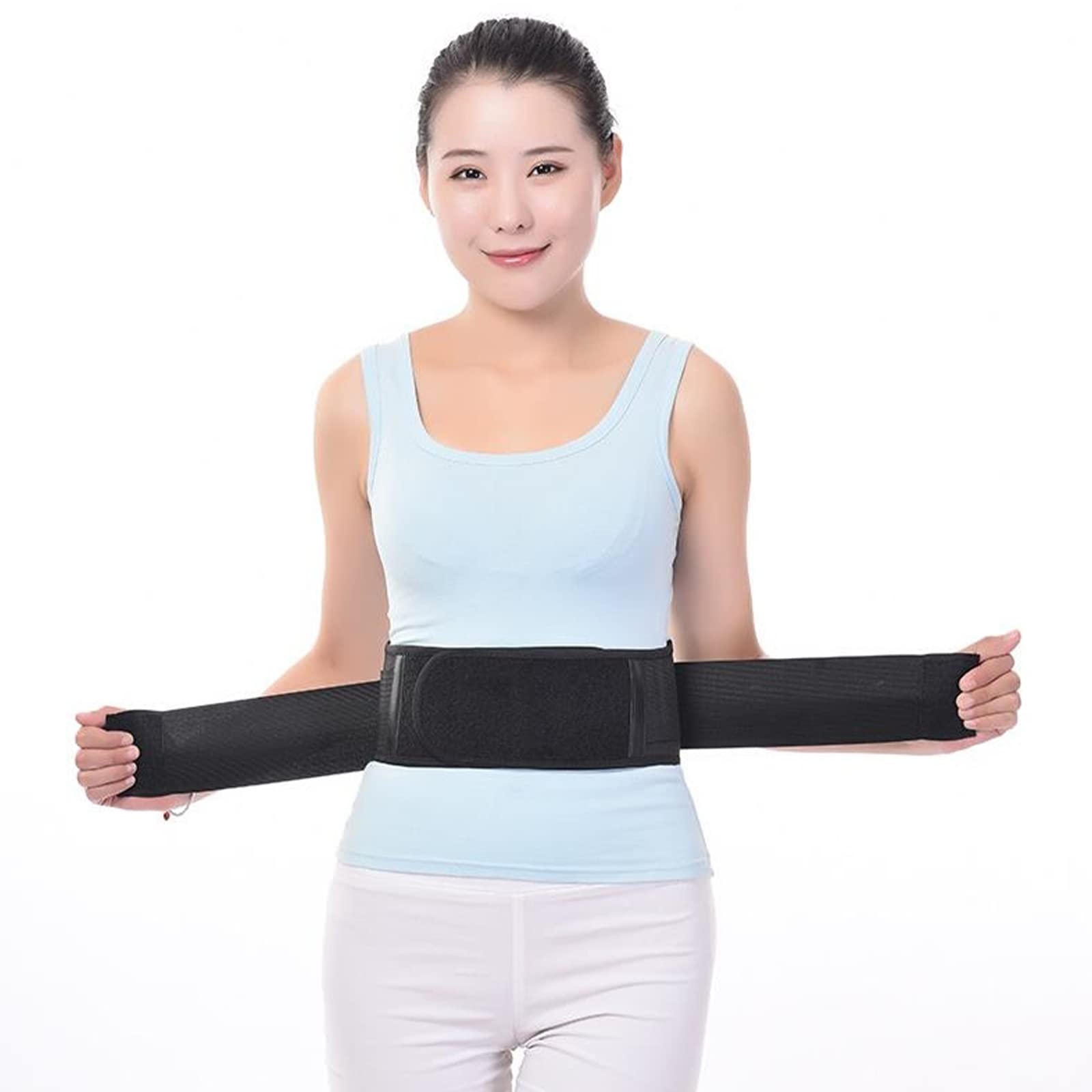 NICEYEA Self-Heating Waist Support Belt Unisex Therapy Waist Brace Lumbar Support Heating Pad Waist Wraps for Arthritis Joint Pain Relief