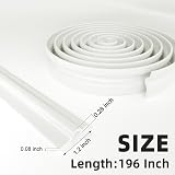 Esufeir 196inch White Sash Window Weather Stripping Door Seal Tape 5m view 4