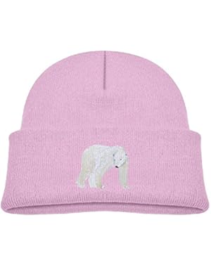 Boy Cute Polar Bear Unisex Cotton Beanie Hat For Cute Baby Boy/Girl Soft Toddler Infant Cap Black