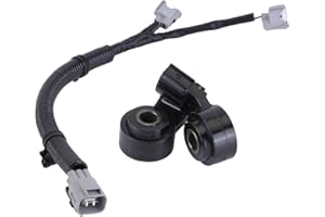 DEHATEO 2PCS Knock Detonation Sensor and Harness for 4Runner 2003-2017, FJ Cruiser 2007-2014, for Tacoma Tundra 2003-2015 V6 4.0L Ignition Knock Detonation Sensor Connector 82219-35020, 82219-0C010