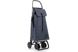 ROLSER I-Max Tweed 4 Wheel 2 Swivelling Foldable Shopping Trolley - Marine