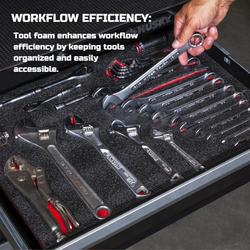 LBOYLOVE® 3 Pcs Toolbox Foam Sheet, 16x12x2 Inch Cuttable Foam Insert for Tool Box, Polyethylene Storage Sheet for Drawer, Camera Storage, Toolbox, Tool Shadow (400 * 300 * 50MM)