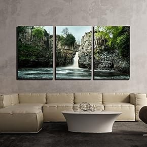 Landscape with Mountain and Waterfall x3 Panels