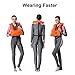 Rrtizan Snorkel Vest, Adults Portable Inflatable Swim Vest Jackets for Snorkeling Swimming Diving Safety(Orange)
