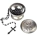 Precious Moments 172410 May His Light Shine in Your Heart Today & Always Boy First Communion Rosary & Silver Zinc Alloy Rosary Box, Multicolor, One Size