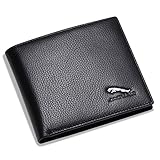 Jaguar Bifold Wallet with 3 Credit Card Slots and ID Window - Genuine Leather