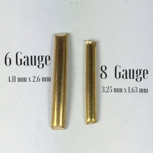 8 gauge half Round Red Brass wire 10 ft., 3.25 mm x 1.63 mm size Buy