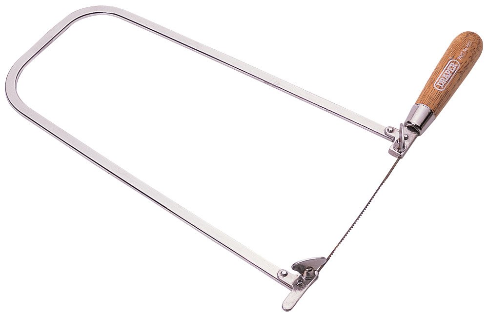 Draper 18153 Expert Throat Fret Saw with ‎Chrome Blade , Brown , 295mm , Pack of 1