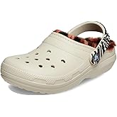 Crocs Womens Men's and Women's Classic Lined Animal Print Clog | Fuzzy Slippers