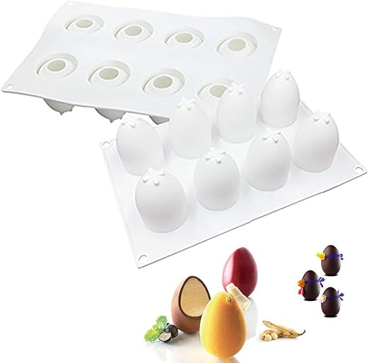Silicone Mold Baking 3D Egg Shape for Chocolate Easter Eggs