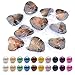 Twin Pearls Freshwater Cultured Double Love Wish Pearl Oyster with Round Twin Pearl Inside 10 Colors (7-8mm), Valentines Mothers Day Birthday Gifts Pearl Wedding Party (10 Oysters & 20 Pearls)