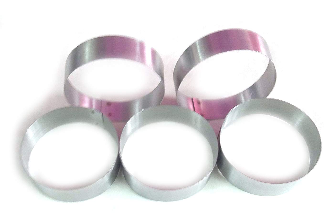 Buy Prime Bakers and Moulders 4 inch Round Cutting Steel Rings, Burger