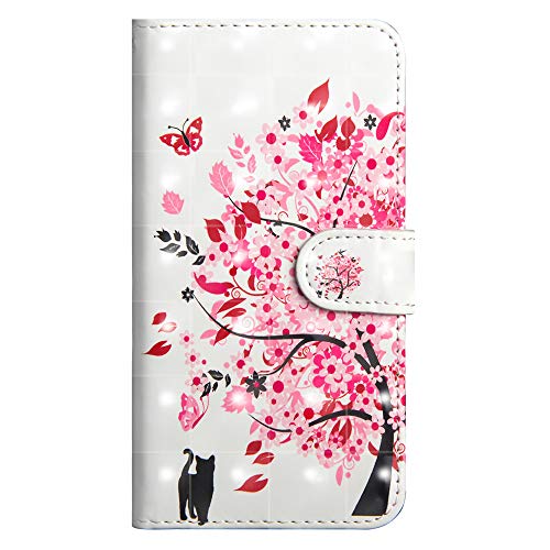 MGVV Galaxy J4 2018 Phone Case, [Kickstand] PU Leather Wallet Case with Card Slots Flip Casefor Samsung Galaxy J4 2018 with Wrist Strap Tree