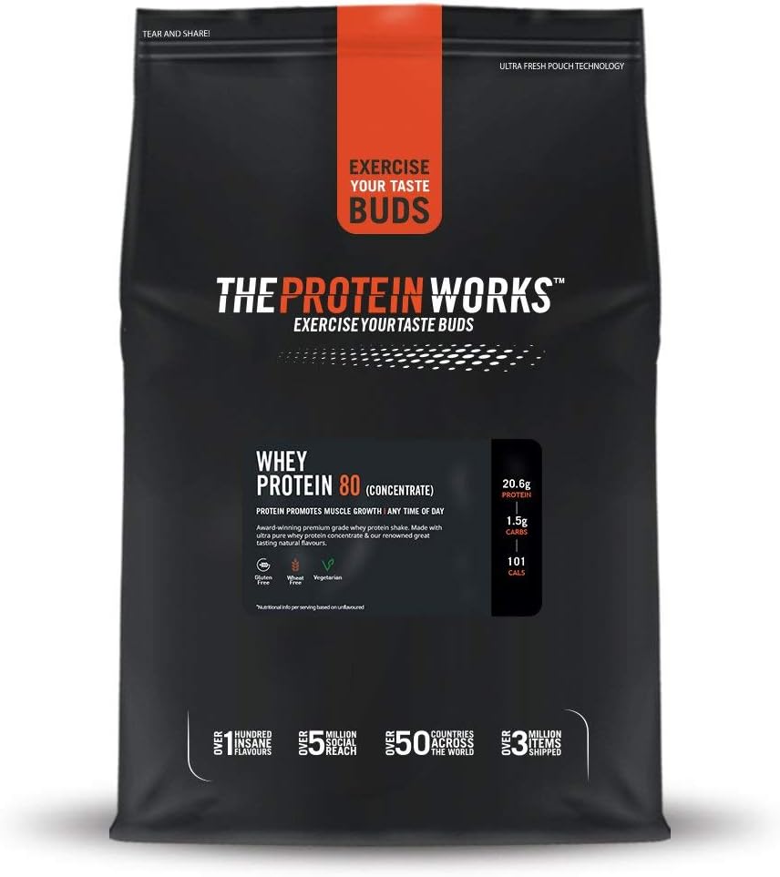 The Protein Works Whey Protein 80 Concentrate Shake Powder, Choc Mint