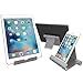 Skiva EasyStand Pad Pillow Stand for iPad Pro Air Mini, Samsung Galaxy Tab Note 10.1, Google Nexus 7, Microsoft Surface Pro, Tablets, E-Readers (Black) [Model:ES101] (Silver)