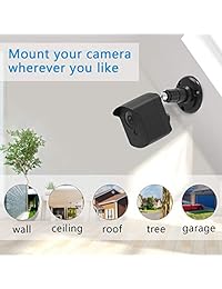 Soporte de montaje en pared Wyze Cam, soporte ajustable protector de 360 ??grados con funda para Wyze Cam V2 V1 interior uso exterior (paquete de 3 - negro)