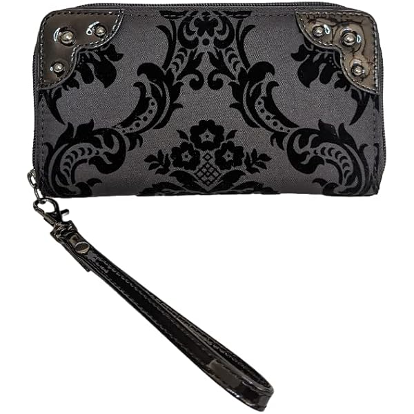 Amazon.com: Rock Rebel Black on Royal Purple Wristlet Violet