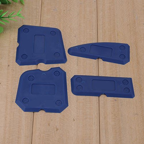 4Pcs Caulking Tool Kit Joint Sealant Silicone Edge Grout Remover Scraper Blue Hand Tools Windows Tile Cleaner for House