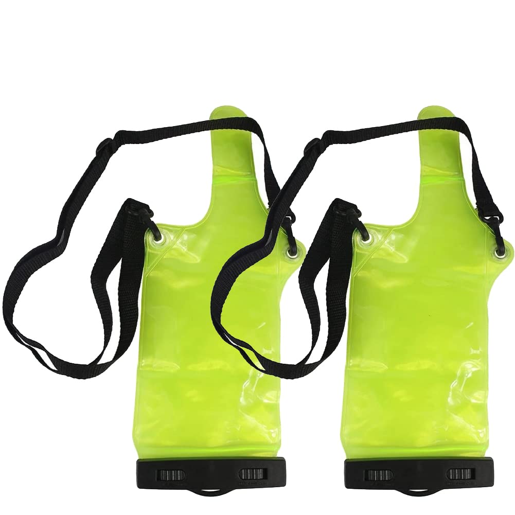 Lsgoodcare Portable Two Way Radio Waterproof Rainproof Bag Case Pouch Compatible for Motorola Kenwood Midland UV-3R UV-5R PX-888 Walkie Talkie Radio,5 Inch x 13.8 Inch, Green