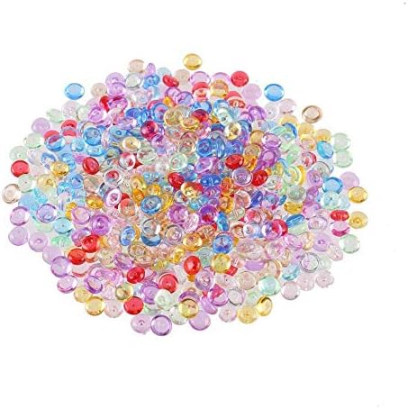 Colorful Slime Beads 10 Pack Fishbowl Beads for Crunchy Slime Acrylic Vase Filler Beads Fish Bowl Beads Imitation Gold Leaf Foil Paper for Halloween Wedding and Party Decoration