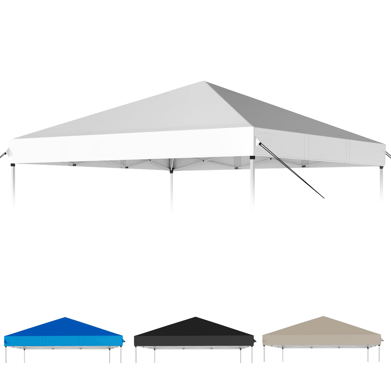 Photo 1 of 10×10 Canopy Replacement Top, Pop Up Canopy Replacement Cover for Straight Leg Frame Tent, Waterproof Canopy Top Cover for Garden Patio Camping (Top Only)(Sliver White)