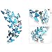 Somotersea 24PCS 3D Butterfly Wall Decals Removable Refrigerator Magnets Stickers Decor for Kids Room Decoration Home and Bedroom Art Mural Blue