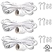 SooFoo 3Pack Pendant Light , Light Socket 11.5' Feet Extension, 2-Prong AC Power Cord Adapter, white Pendant Cord with a On/off switch, E26/E27 Base Bulbs (3pack)