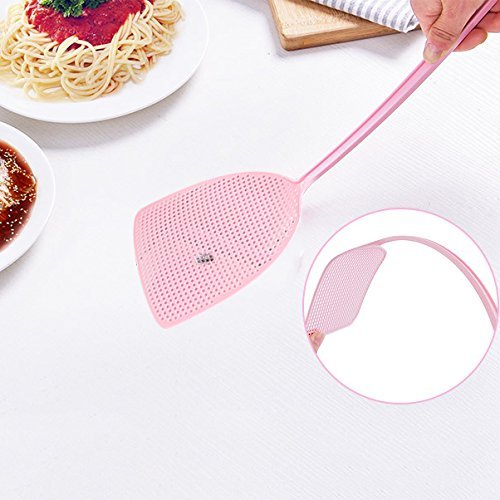 Supoice 6 Pack Fly Swatter Manual Swat Pest Control Plastic with Long Handle Assorted Sweet Colors - Thumbnail 4