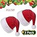 Z-Tala- 2019 Santa Hats for Adults-Velvet Santa Hats with Plush Trim-Comfort Liner Santa Hat-Red -2 Pack