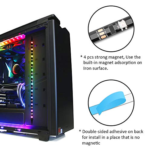 Excellux PC Case Lights, Addressable RGB LED Strip for PC