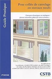 Pose collée de carrelage en travaux neufs