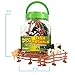 Boley Small Bucket Farm Animal Toys - 40 Piece Farm Animal Toy playset with Animals and Accessories - Small Bucket Allows for Easy Storage and Quick cleanup of Your Child's Pretend Play Toys!