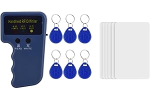 BEUFEE RFID Reader Writer, RFID Copier RFID Cloner 125khz RFID Reader Writer RFID Card Copier Duplicator with 6 Writable Tags and 6 Cards