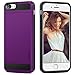 iPhone 5C Case, Vofolen iPhone 5C Wallet Case Impact Resistant Hybrid Defender Armor Snap-on Black Soft Rubber Bumper Cover Skin Protective Shell with Card Slot Holder for iPhone 5C (Purple)