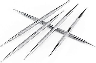 Clay Modellier-Werkzeuge, 5Pcs DIY Silikon Und Keramik-Ton Eindrückwerkzeug Double Head Rod Edelstahl Einrückungen Pen Weiche Keramische Eindrückwerkzeug